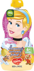 Hami ovocná kapsička Disney Princess Ovocný koktail 110 g, 6+ - HiPPis BIO 100% ovocie Hruška-Jablko 100 g | Teta drogérie eshop