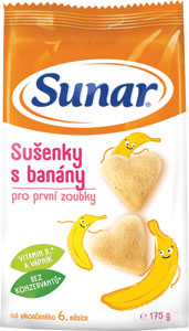 Sunar sušienky s banánmi 175 g 