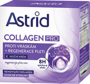 Astrid nočný krém proti vráskam Collagen 50 ml  - Garnier BIO denný krém s výťažkom z ruže 50 ml | Teta drogérie eshop