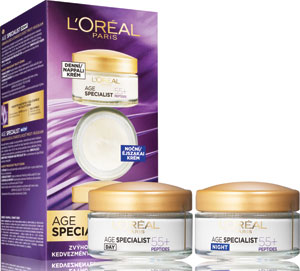 L'Oréal Paris denný + nočný krém Age Specialist 55+ 2x50 ml - Feel Free Vitamin denný krém Booster Cream Vitamin C + Hyaluronic 50 ml | Teta drogérie eshop