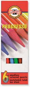 KOH-I-NOOR pastelky v laku Progresso 6 ks - KOH-I-NOOR pastelky Triocolor trojhranná 9.0 mm 12 ks | Teta drogérie eshop