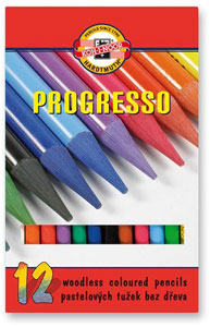 KOH-I-NOOR pastelky v laku Progresso 12 ks