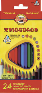 KOH-I-NOOR pastelky Triocolor trojhranná 7.0 mm 24 ks