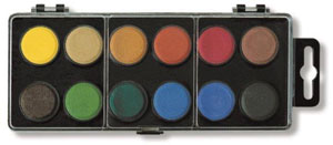 KOH-I-NOOR farby vodové 22.5 mm 12 farieb - KOH-I-NOOR súprava temperových farieb 10 ml 10 ks | Teta drogérie eshop
