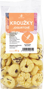 Allnature krúžky jogurtové 80 g