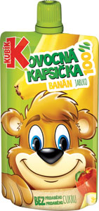 Kubík 100% ovocná kapsička Banán, jablko 100 g