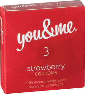 You & me  kondóm jahoda 3 ks