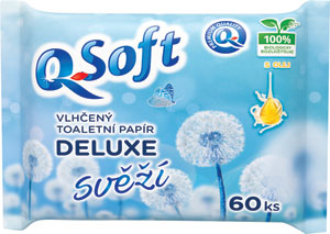Q-Soft vlhčený toaletný papier super jemný 60 ks