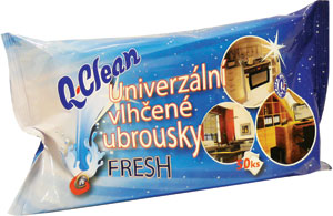 Q-Clean univerzálne vlhčené obrúsky fresh 50 ks