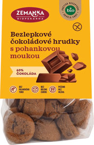 Biopekárna Zemanka bezgluténové pohánkové bio hrudky s čokoládou 100 g - Teta drogérie eshop