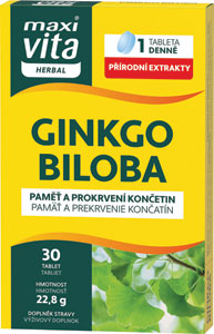 MaxiVita Premium Ginkgo Biloba 30 tbl - Teta drogérie eshop