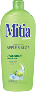 Mitia tekuté mydlo náhradná náplň Apple & Aloe 1000 ml  - Teta drogérie eshop