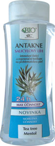 Bio Antakne Salicylový lieh s Tea tree a mentolom 255 ml - Garnier Skin Naturals Pure Active zmatňujúci hydratačný krém 50 ml | Teta drogérie eshop