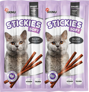 Akinu Stickies soft tyčinky pre mačku 6 ks