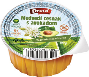Druid vegetariánska nátierka Medvedí cesnak s avokádom 100 g - Teta drogérie eshop