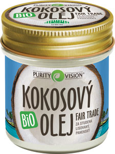 Purity Vision Fair Trade Bio kokosový olej panenský 120 ml - Teta drogérie eshop