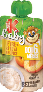 Kubík Baby Marhuľa-jablko-ryžová krupica 100 g