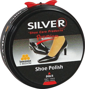 Silver krém na obuv čierny 50 ml  - Q-Clean Hubka na obuv čierna | Teta drogérie eshop