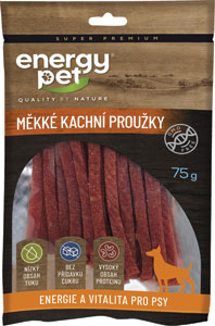 Energy Pet mäkké prúžky kačacie 75 g