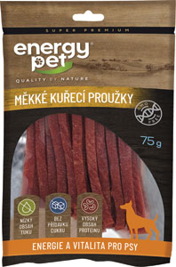 Energy Pet mäkké prúžky kuracie 75 g