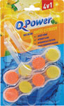 Q-Power WC blok Svieži citrus 2 ks - Q-Power tuhý WC blok Blue Aqua Laguna Beach 2 x 40 g | Teta drogérie eshop