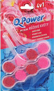 Q-Power WC blok Ružové kvety 2 ks