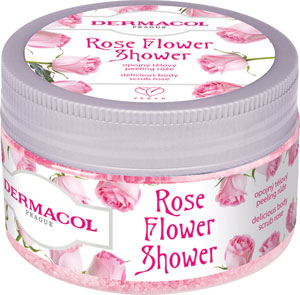Dermacol Flower telový peeling Ruža 200 ml