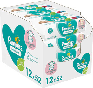 Pampers Wipes vlhčené utierky Sensitive 12 x 52 ks = 624 ks