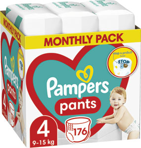 Pampers Pants plienkové nohavičky veľkosť 4 176 ks mesačné balenie