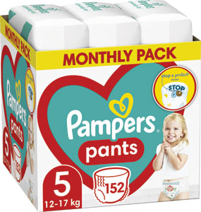 Pampers Pants plienkové nohavičky veľkosť 5 152 ks mesačné balenie