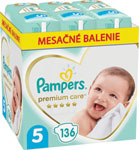 Pampers Premium detské plienky veľkosť 5 136 ks mesačné balenie - Teta drogérie eshop