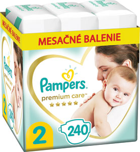 Pampers Premium detské plienky veľkosť 2 240 ks mesačné balenie