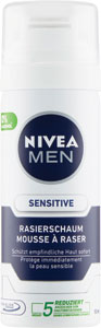 Nivea Men pena na holenie Sensitive 50 ml - Nivea výživné telové mlieko Body Milk 75 ml | Teta drogérie eshop