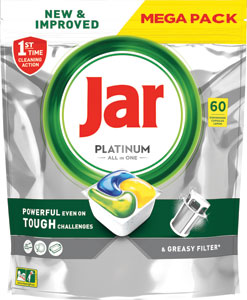 Jar Platinum tablety do umývačky riadu Lemon 60 ks