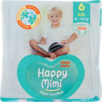 Happy Mimi Flexi Comfort detské plienky 6 XXL 30 ks - Pampers Premium detské plienky veľkosť 4 168 ks mesačné balenie | Teta drogérie eshop