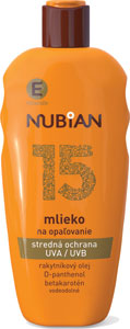 Nubian mlieko na opaľovanie SPF 15 200 ml - Teta drogérie eshop