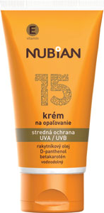 Nubian krém na opaľovanie SPF 15 50 g