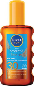 Nivea Sun Protect & Bronze olej na opaľovanie v spreji podporujúci zhnednutie OF 30 200 ml