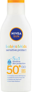 Nivea Sun Sensitive Protect & Care detské mlieko na opaľovanie OF 50+ 200 ml
