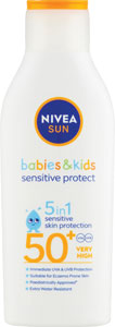 Nivea Sun Sensitive Protect & Care detské mlieko na opaľovanie SPF50+ 200 ml