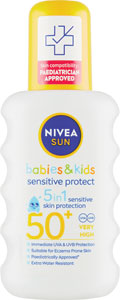 Nivea Sun Sensitive Protect & Care detský sprej na opaľovanie OF 50+ 200 ml