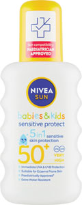 Nivea Sun Sensitive Protect & Care detský sprej na opaľovanie SPF 50+ 200 ml