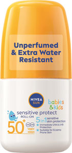 Nivea Sun detské mlieko na opaľovanie guľôčka Sensitive SPF50+ 50 ml
