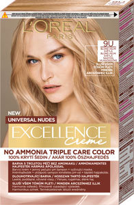 L'Oréal Paris Excellence Creme Universal Nudes permanentná farba na vlasy 9U Blond veľmi svetlá