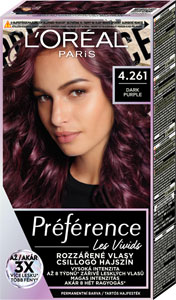 L'Oréal Paris Préférence Vivid Colors permanentná farba na vlasy 4.261 Dark Purple