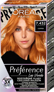 L'Oréal Paris Préférence Vivid Colors permanentná farba na vlasy 7.432 Copper
