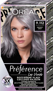 L'Oréal Paris Préférence Vivid Colors permanentná farba na vlasy 9.112 Camden Town - Smokey Grey, 60+90+54 ml