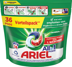 Ariel gélové tablety Universal+ 36 ks - Teta drogérie eshop