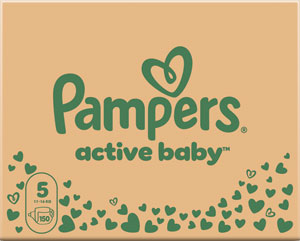 Pampers Active baby detské plienky veľkosť 5 150 ks mesačné balenie