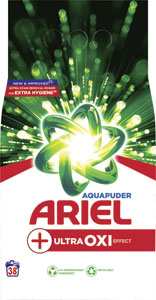 Ariel prášok Ultra Oxi 2,47 kg / 38 PD - Rex prací prášok Orchid & Macadamia Oil Color 54 praní 3,51 kg | Teta drogérie eshop